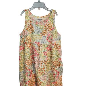 New Old Navy Sleeveless Girls Boho Tiered Floral Pastel Dress Size M (8)‎